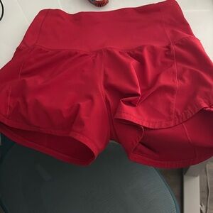 Lululemon Athletica Bold Red Athletic Shorts